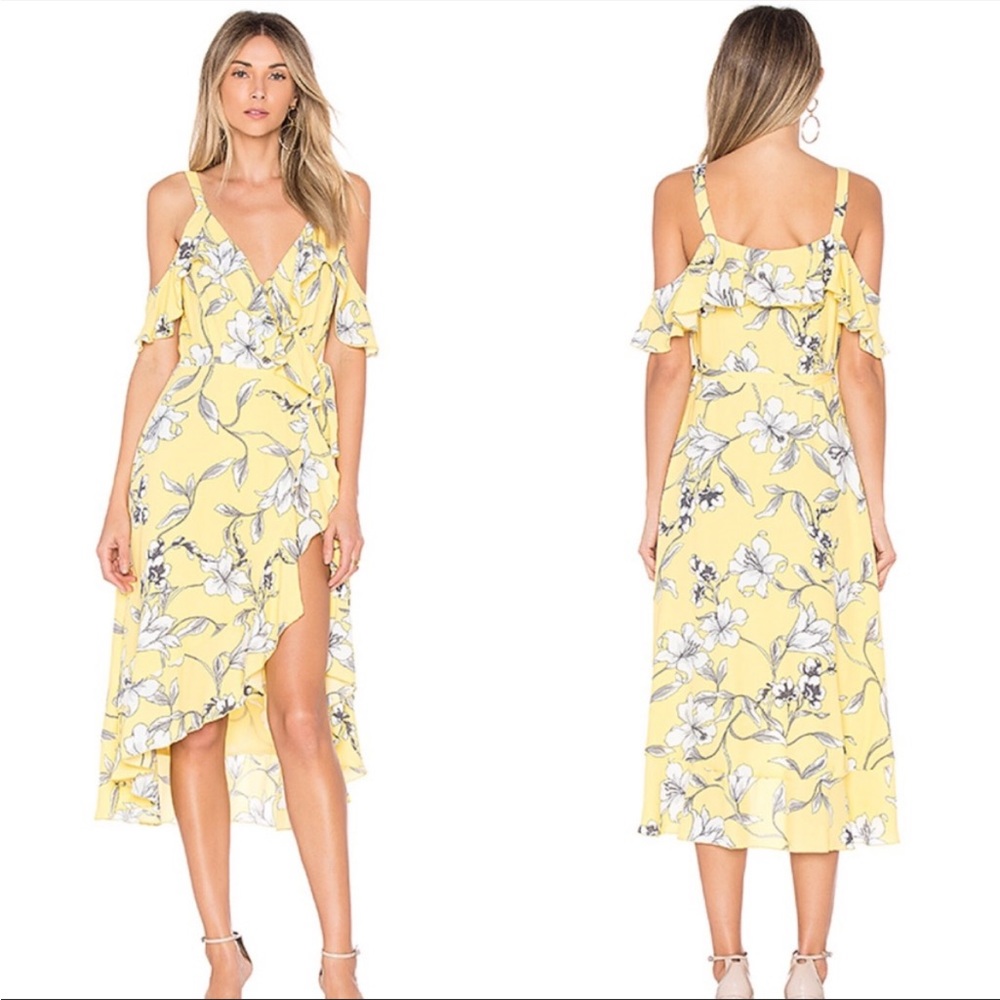 Privacy Please Lowell Midi Dress in Lemon
